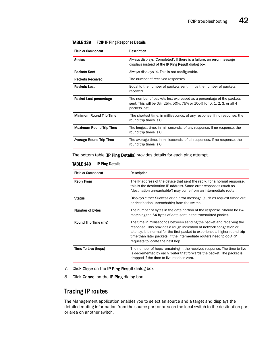 Tracing ip routes | Brocade Network Advisor SAN + IP User Manual v12.3.0 User Manual | Page 1669 / 2702