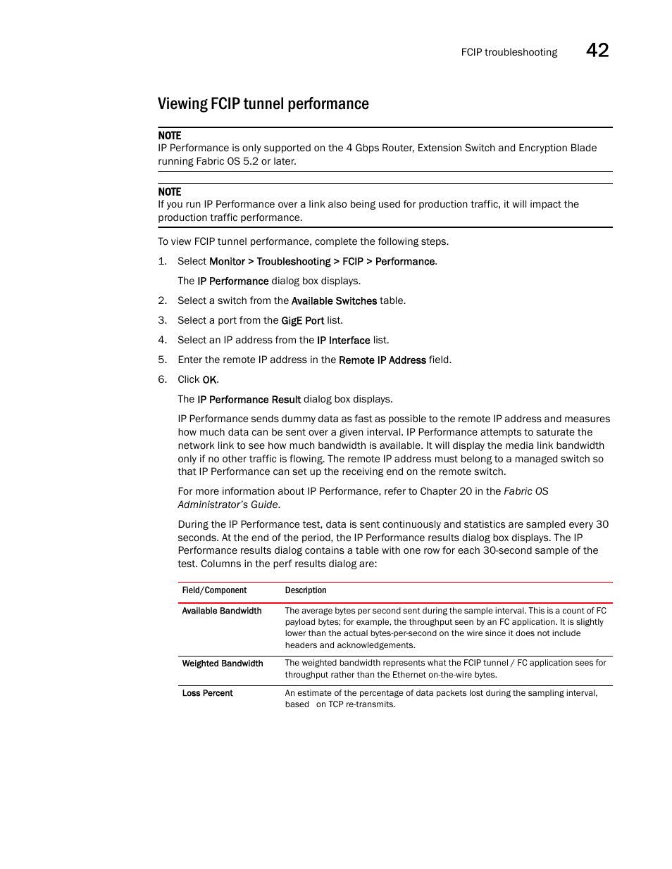 Viewing fcip tunnel performance | Brocade Network Advisor SAN + IP User Manual v12.3.0 User Manual | Page 1671 / 2702