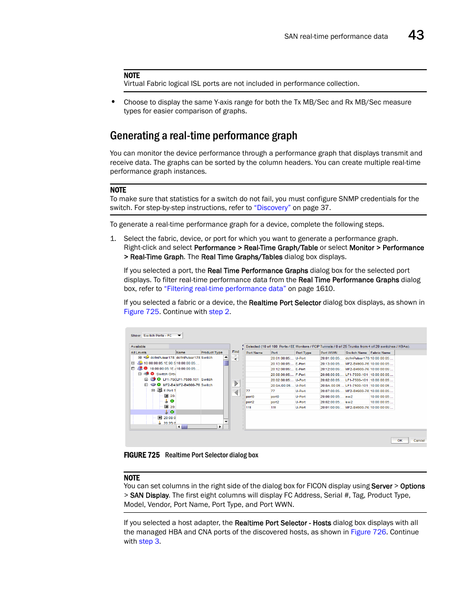 Generating a real-time performance graph | Brocade Network Advisor SAN + IP User Manual v12.3.0 User Manual | Page 1681 / 2702