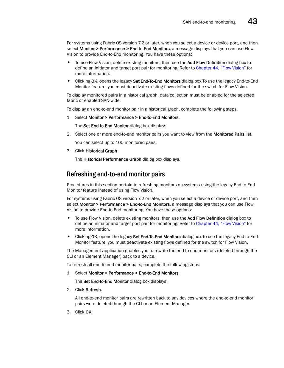 Refreshing end-to-end monitor pairs | Brocade Network Advisor SAN + IP User Manual v12.3.0 User Manual | Page 1699 / 2702