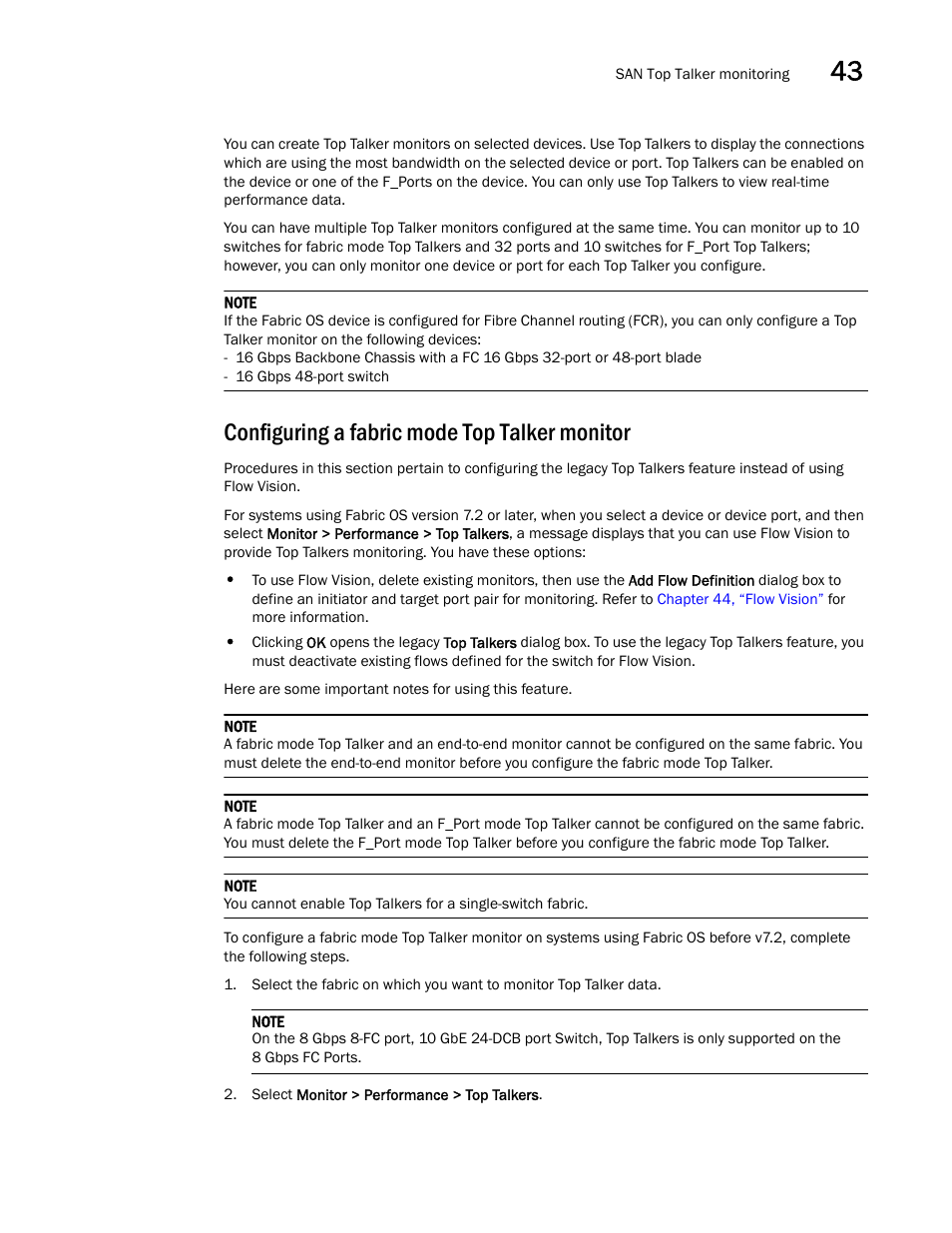 Configuring a fabric mode top talker monitor | Brocade Network Advisor SAN + IP User Manual v12.3.0 User Manual | Page 1701 / 2702