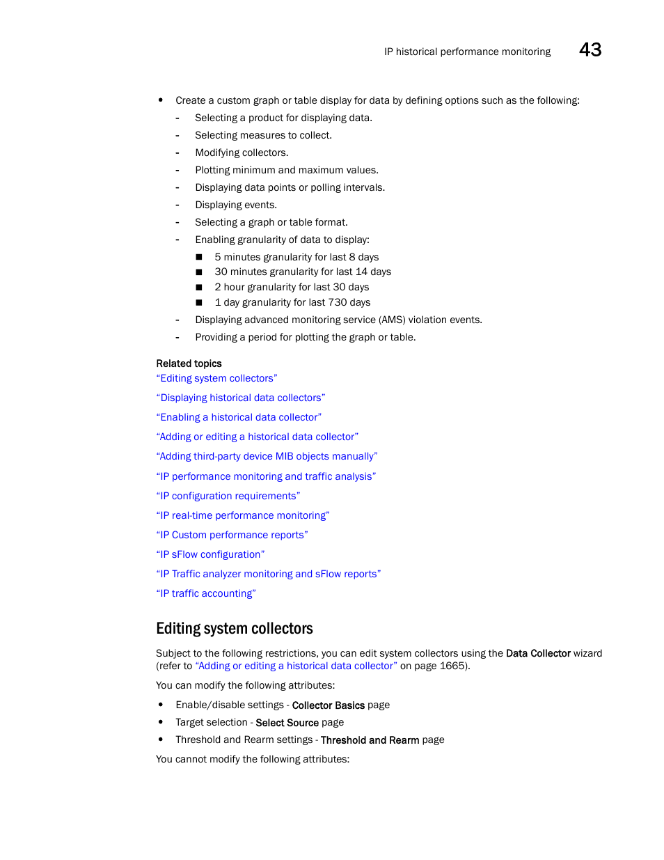 Editing system collectors | Brocade Network Advisor SAN + IP User Manual v12.3.0 User Manual | Page 1735 / 2702