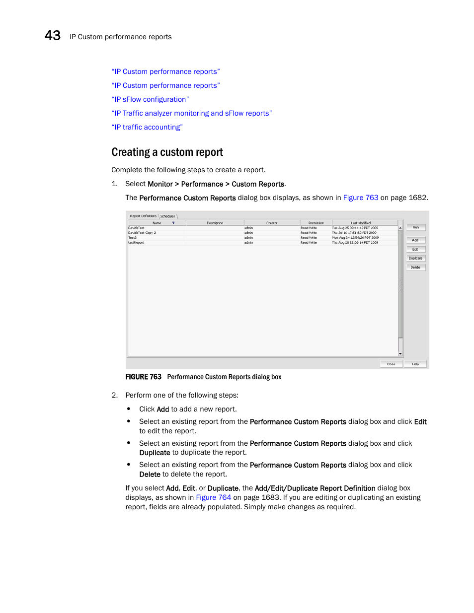 Creating a custom report | Brocade Network Advisor SAN + IP User Manual v12.3.0 User Manual | Page 1754 / 2702