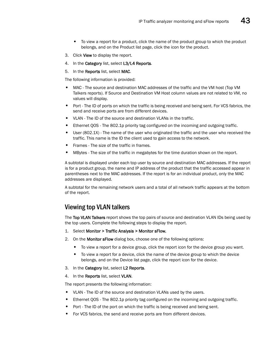 Viewing top vlan talkers | Brocade Network Advisor SAN + IP User Manual v12.3.0 User Manual | Page 1783 / 2702