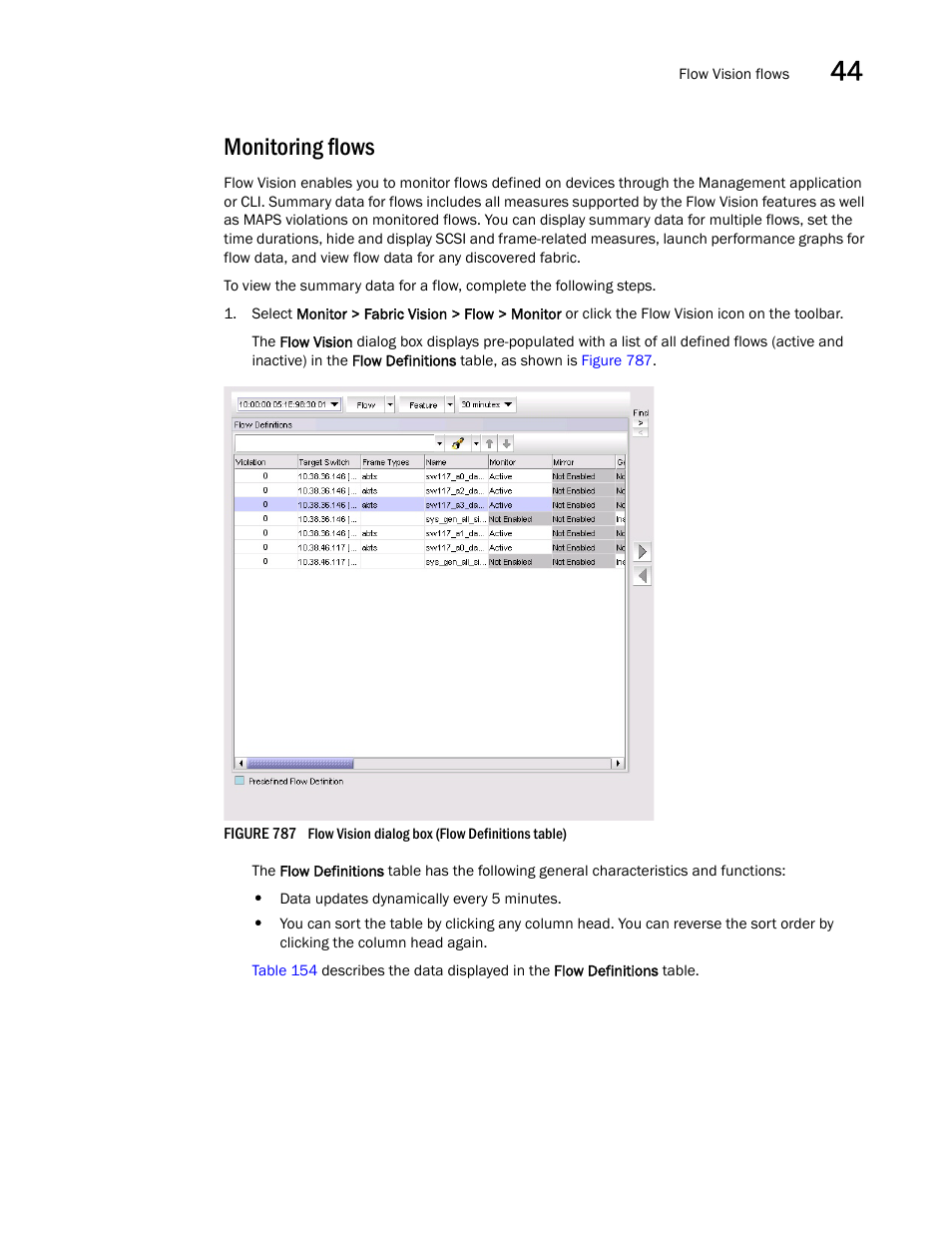 Monitoring flows | Brocade Network Advisor SAN + IP User Manual v12.3.0 User Manual | Page 1805 / 2702