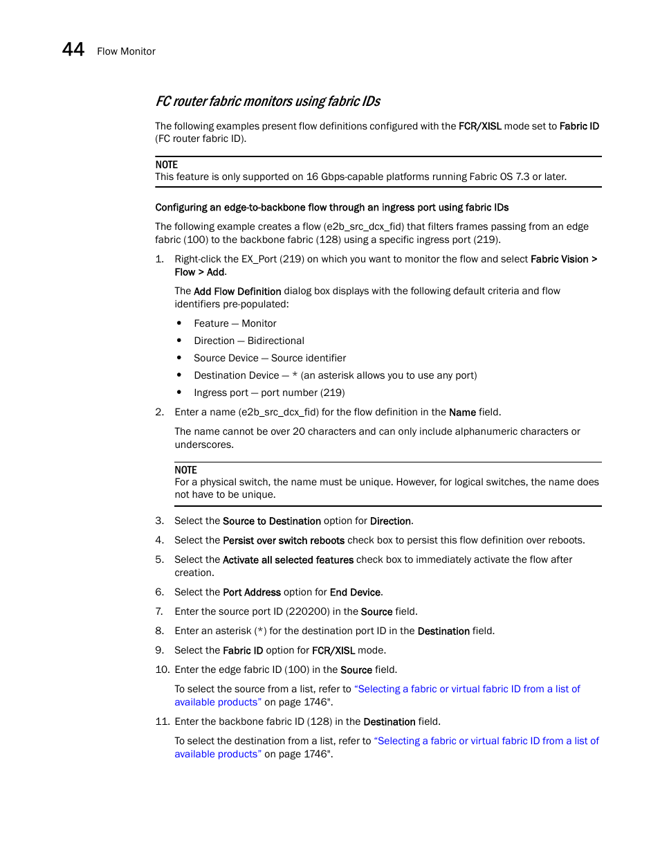 Fc router fabric monitors using fabric ids | Brocade Network Advisor SAN + IP User Manual v12.3.0 User Manual | Page 1842 / 2702
