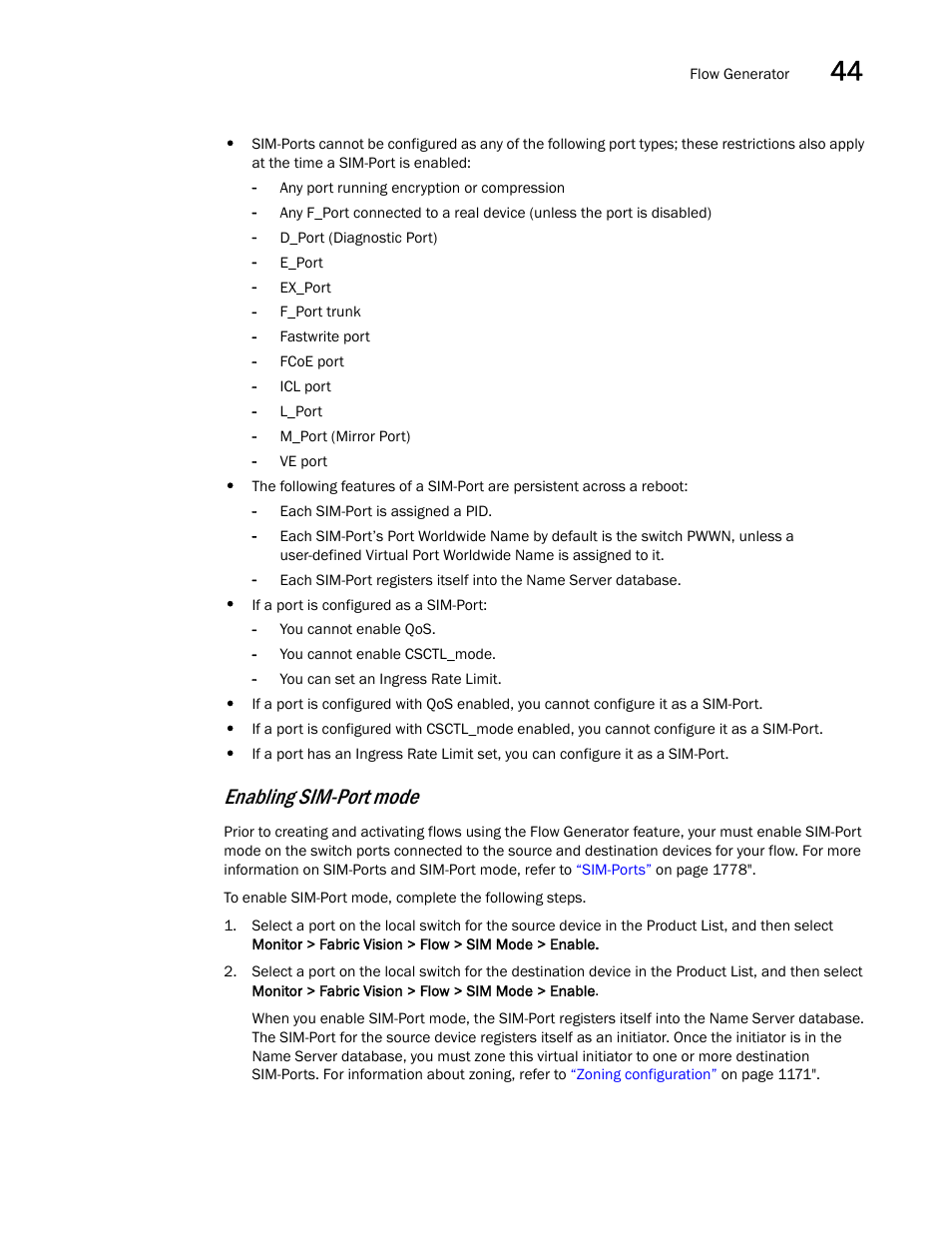 Enabling sim-port mode | Brocade Network Advisor SAN + IP User Manual v12.3.0 User Manual | Page 1851 / 2702