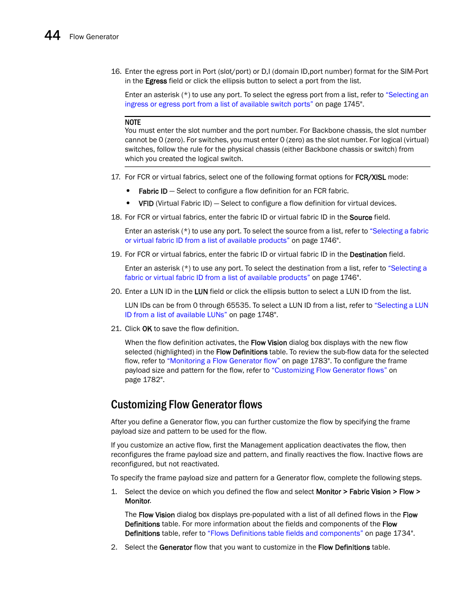 Customizing flow generator flows | Brocade Network Advisor SAN + IP User Manual v12.3.0 User Manual | Page 1854 / 2702