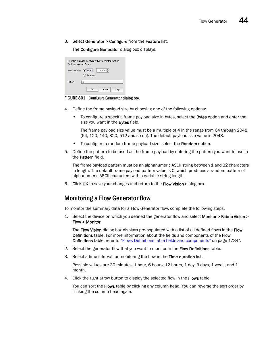 Monitoring a flow generator flow | Brocade Network Advisor SAN + IP User Manual v12.3.0 User Manual | Page 1855 / 2702