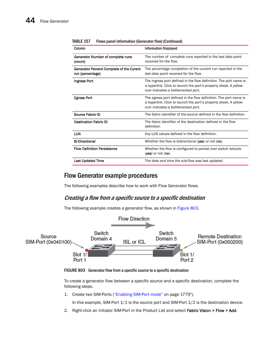 Flow generator example procedures, Flow, Generator example procedures | Brocade Network Advisor SAN + IP User Manual v12.3.0 User Manual | Page 1858 / 2702