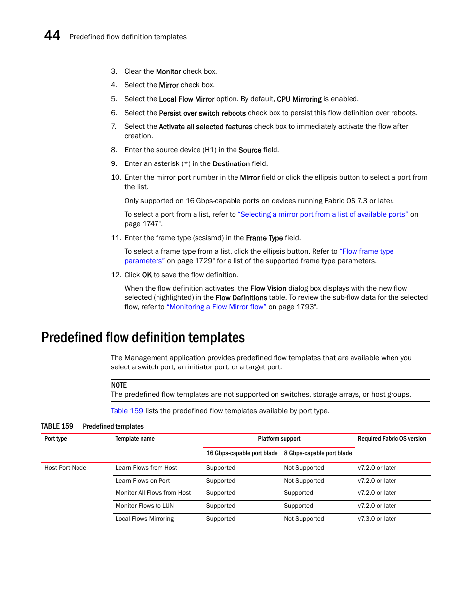 Predefined flow definition templates, Predefined flow definition templates 2 | Brocade Network Advisor SAN + IP User Manual v12.3.0 User Manual | Page 1874 / 2702
