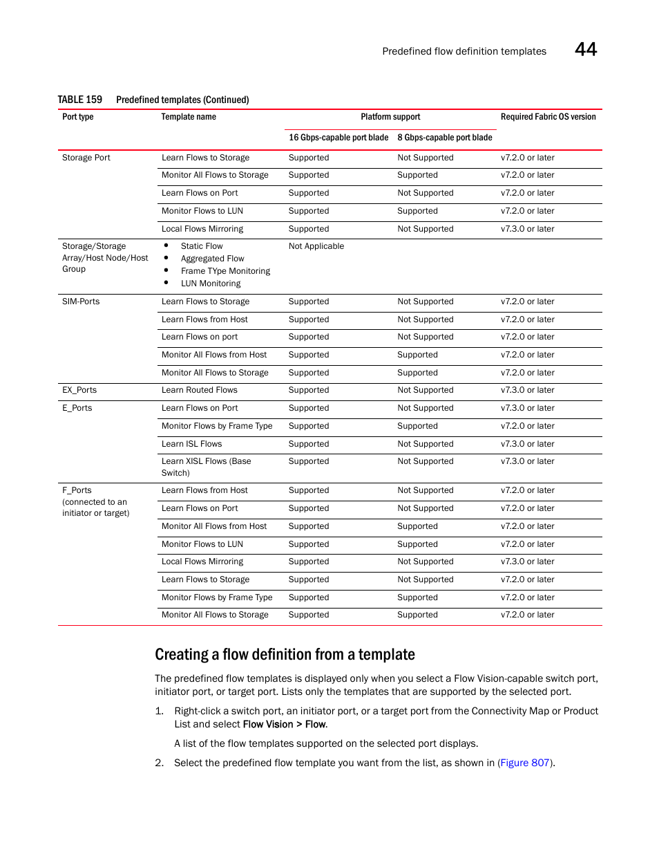 Creating a flow definition from a template | Brocade Network Advisor SAN + IP User Manual v12.3.0 User Manual | Page 1875 / 2702