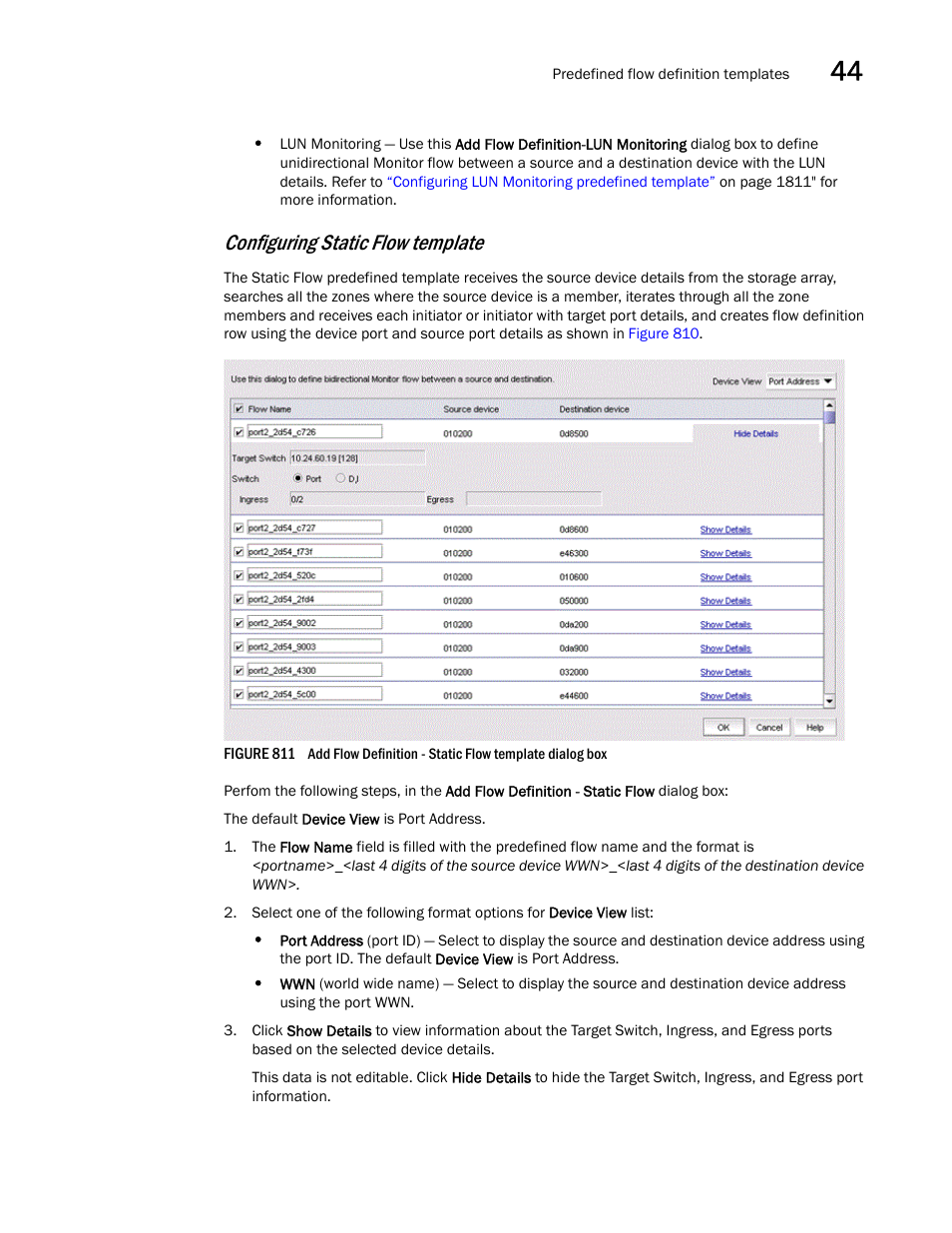 Configuring static flow template | Brocade Network Advisor SAN + IP User Manual v12.3.0 User Manual | Page 1879 / 2702