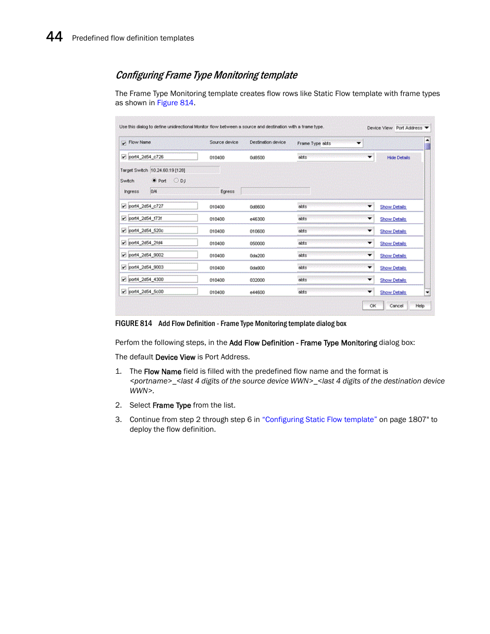 Configuring frame type monitoring template | Brocade Network Advisor SAN + IP User Manual v12.3.0 User Manual | Page 1882 / 2702