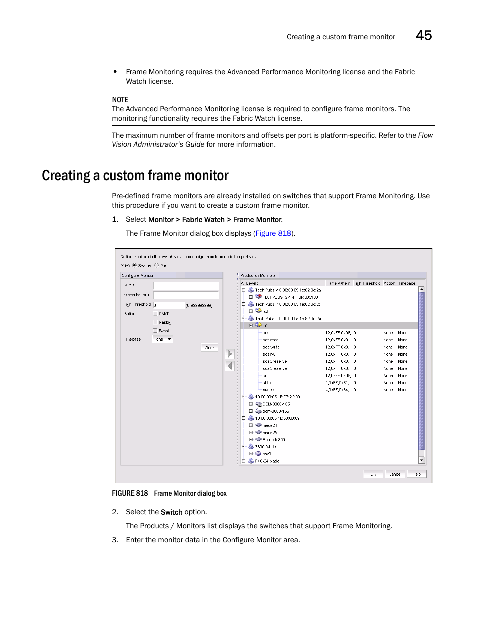 Creating a custom frame monitor, Creating a custom frame monitor 3 | Brocade Network Advisor SAN + IP User Manual v12.3.0 User Manual | Page 1895 / 2702