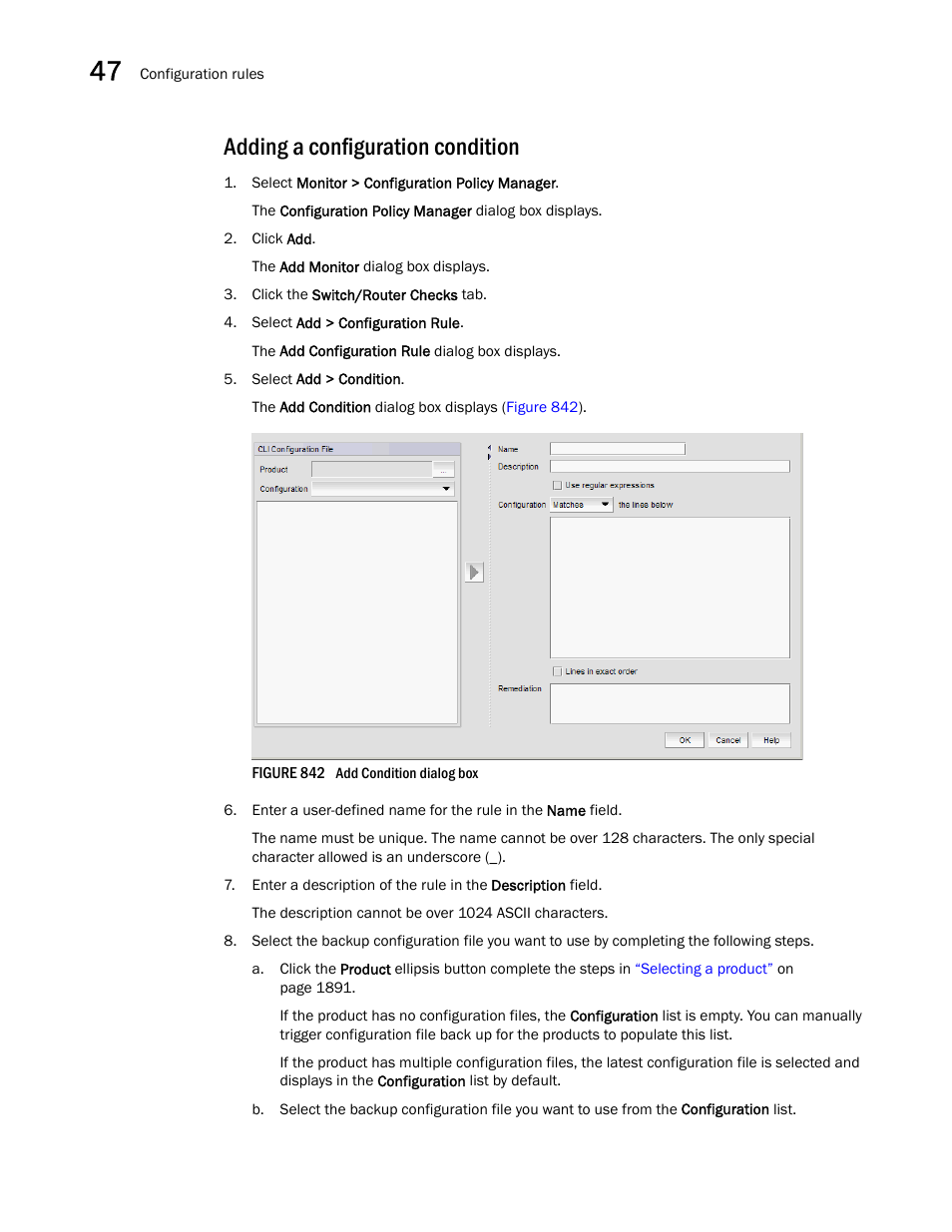 Adding a configuration condition | Brocade Network Advisor SAN + IP User Manual v12.3.0 User Manual | Page 1962 / 2702