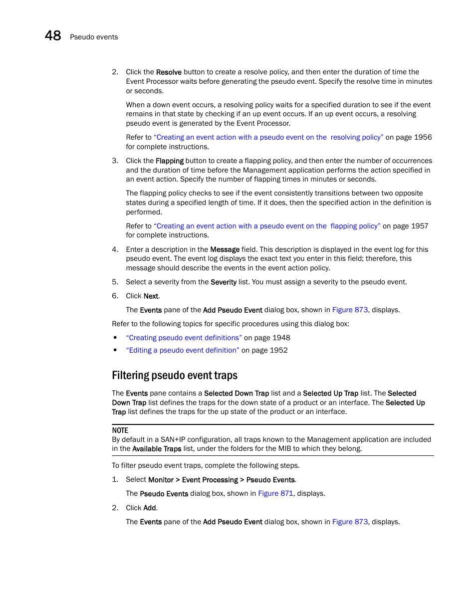 Filtering pseudo event traps | Brocade Network Advisor SAN + IP User Manual v12.3.0 User Manual | Page 2022 / 2702