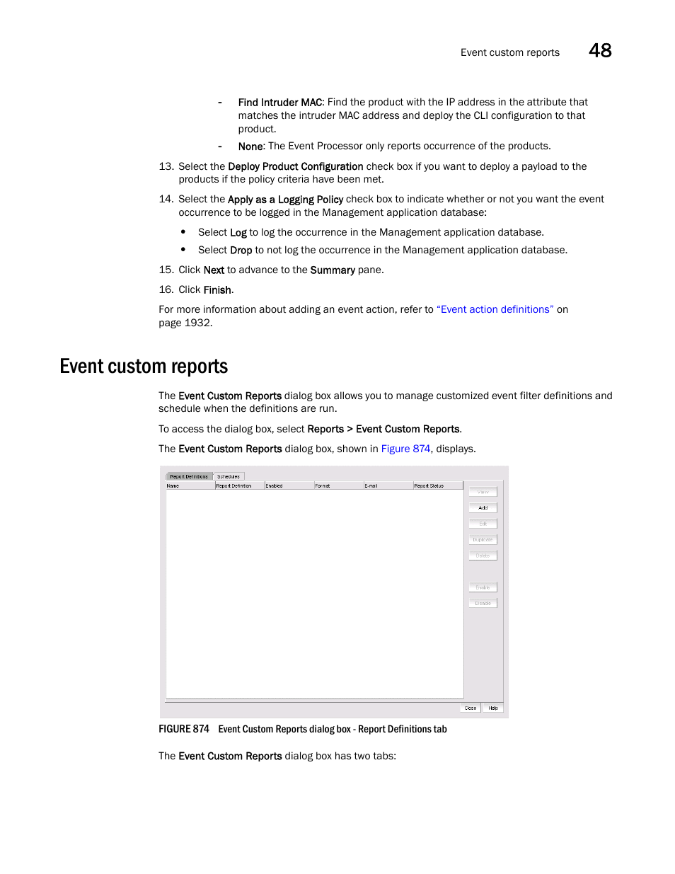 Event custom reports, Event custom reports 9 | Brocade Network Advisor SAN + IP User Manual v12.3.0 User Manual | Page 2031 / 2702