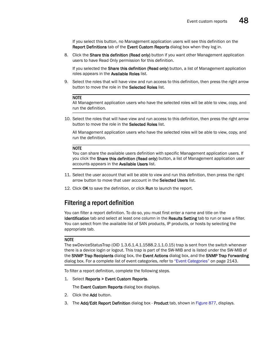 Filtering a report definition | Brocade Network Advisor SAN + IP User Manual v12.3.0 User Manual | Page 2035 / 2702