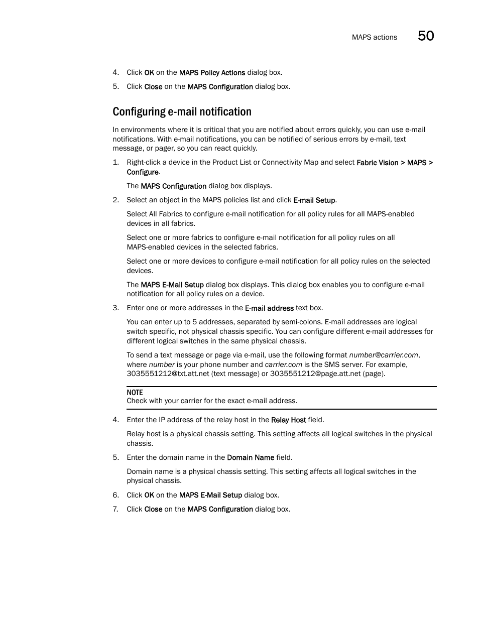 Configuring e-mail notification, Configuring, E-mail notification | Brocade Network Advisor SAN + IP User Manual v12.3.0 User Manual | Page 2079 / 2702