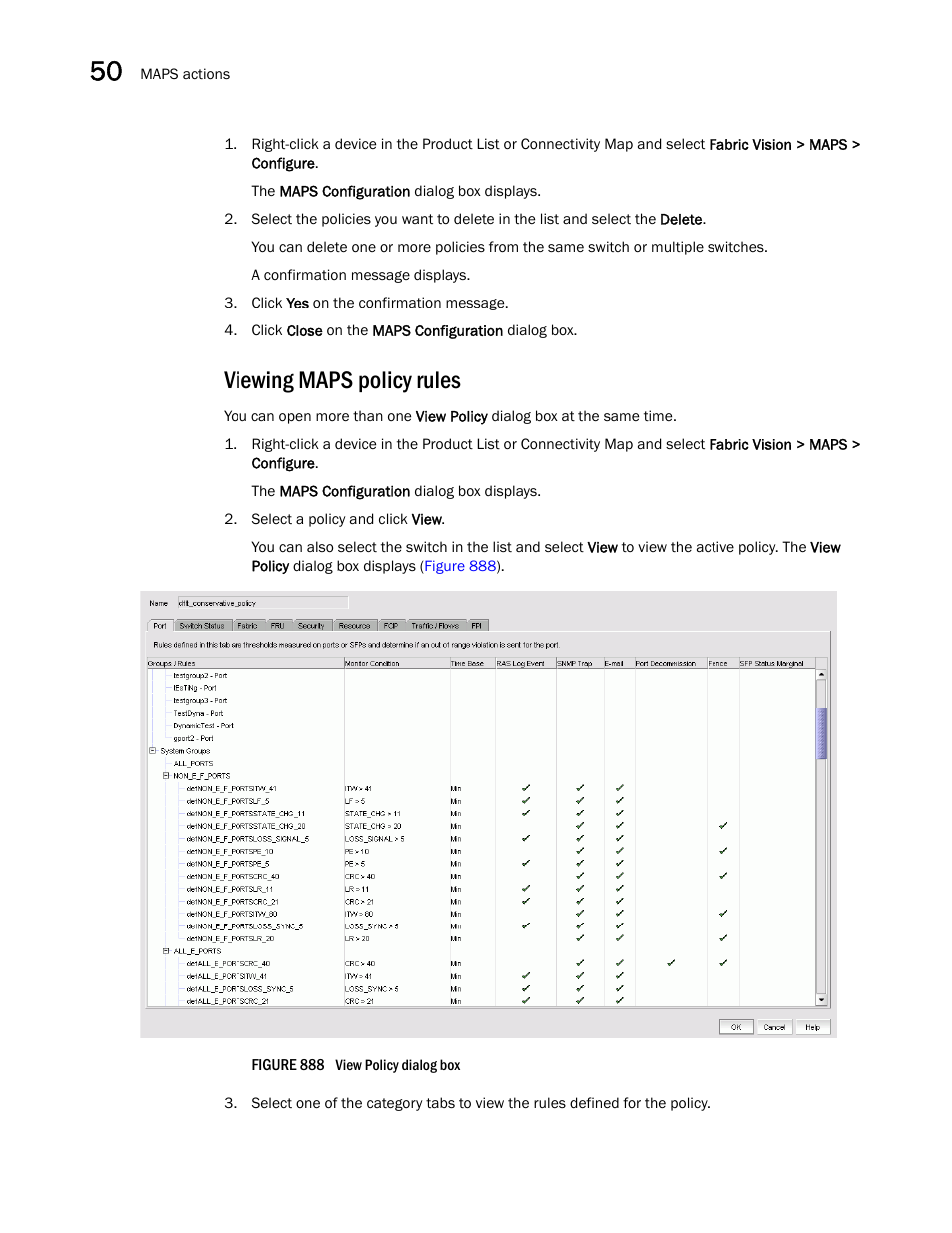 Viewing maps policy rules | Brocade Network Advisor SAN + IP User Manual v12.3.0 User Manual | Page 2090 / 2702