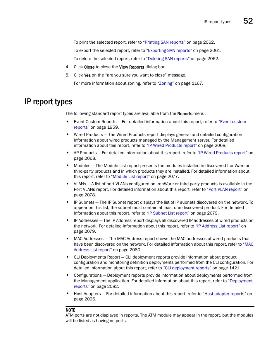 Ip report types, Ip report types 5 | Brocade Network Advisor SAN + IP User Manual v12.3.0 User Manual | Page 2137 / 2702