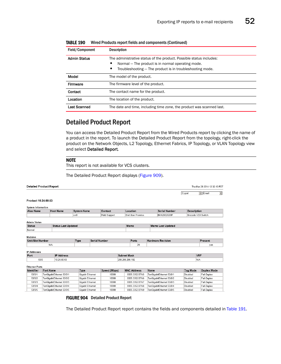 Detailed product report | Brocade Network Advisor SAN + IP User Manual v12.3.0 User Manual | Page 2141 / 2702