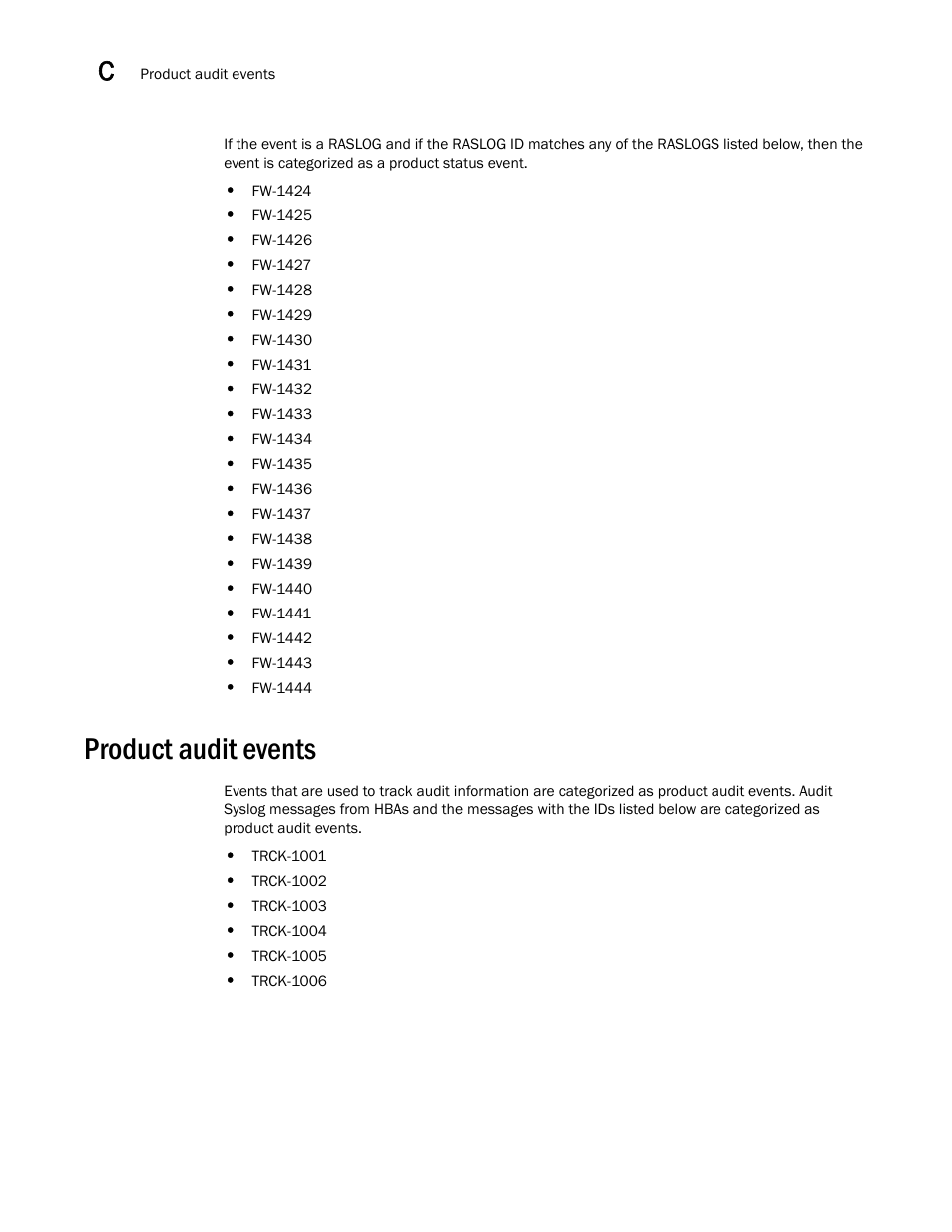 Product audit events, Product audit events 4 | Brocade Network Advisor SAN + IP User Manual v12.3.0 User Manual | Page 2216 / 2702