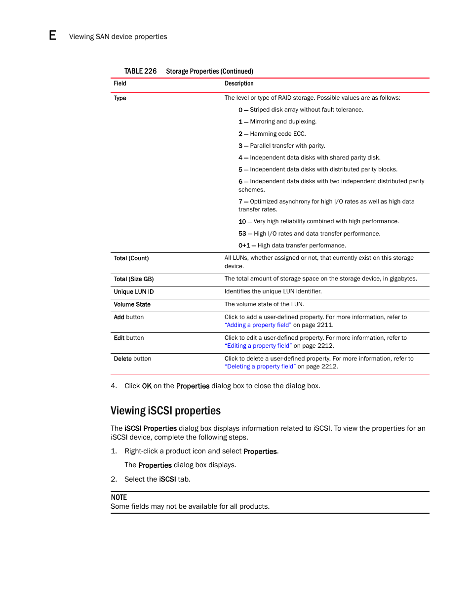 Viewing iscsi properties | Brocade Network Advisor SAN + IP User Manual v12.3.0 User Manual | Page 2258 / 2702