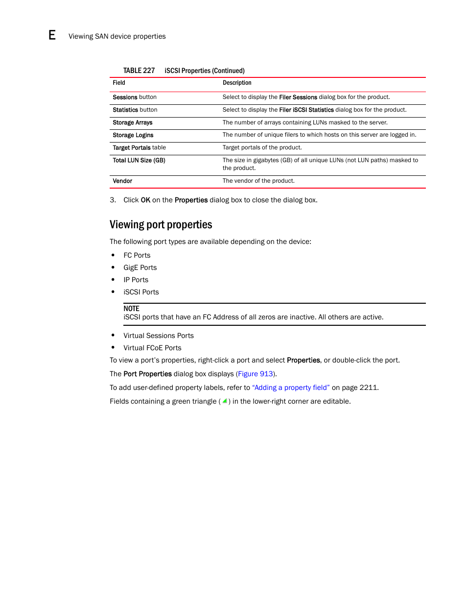 Viewing port properties | Brocade Network Advisor SAN + IP User Manual v12.3.0 User Manual | Page 2260 / 2702
