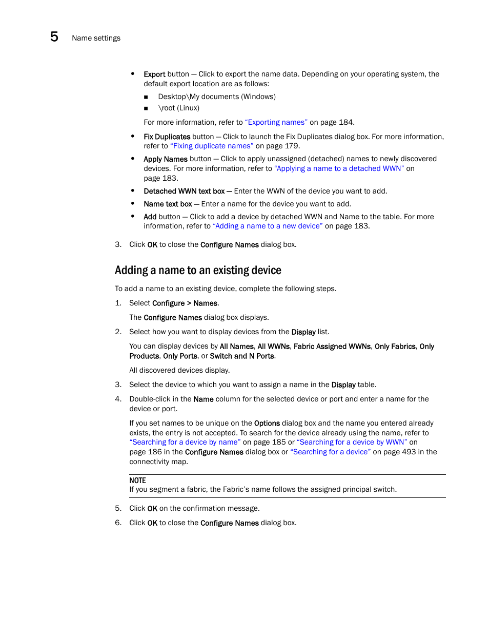 Adding a name to an existing device | Brocade Network Advisor SAN + IP User Manual v12.3.0 User Manual | Page 252 / 2702