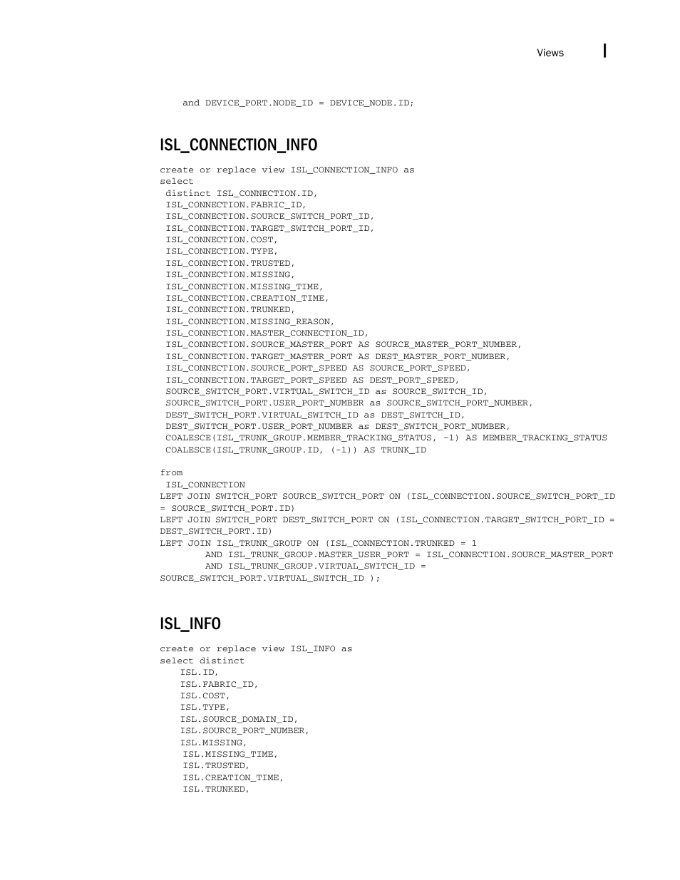 Isl_connection_info, Isl_info | Brocade Network Advisor SAN + IP User Manual v12.3.0 User Manual | Page 2591 / 2702