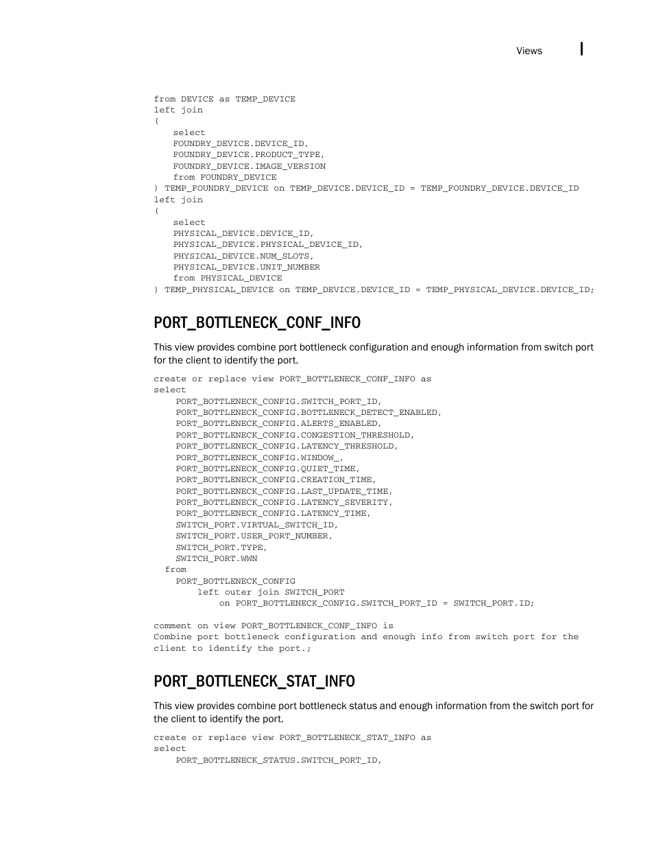 Port_bottleneck_conf_info, Port_bottleneck_stat_info | Brocade Network Advisor SAN + IP User Manual v12.3.0 User Manual | Page 2629 / 2702