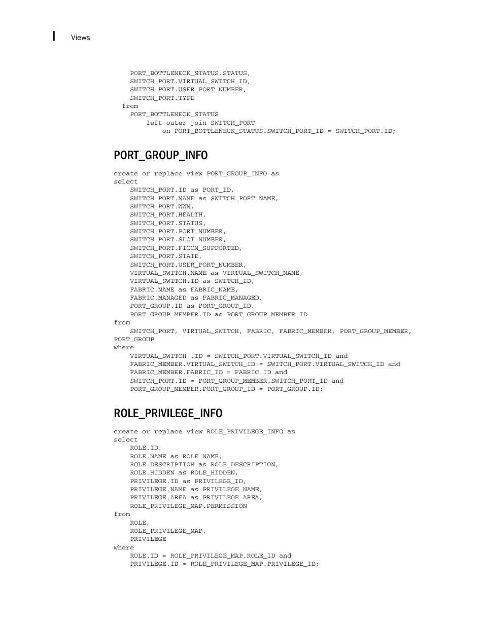 Port_group_info, Role_privilege_info | Brocade Network Advisor SAN + IP User Manual v12.3.0 User Manual | Page 2630 / 2702