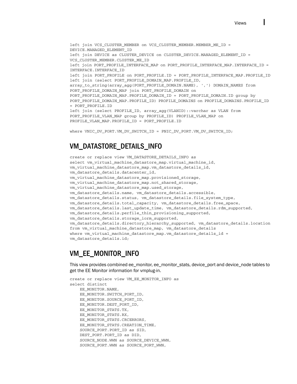 Vm_datastore_details_info, Vm_ee_monitor_info | Brocade Network Advisor SAN + IP User Manual v12.3.0 User Manual | Page 2659 / 2702