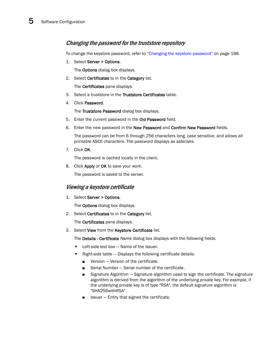 Viewing a keystore certificate | Brocade Network Advisor SAN + IP User Manual v12.3.0 User Manual | Page 266 / 2702