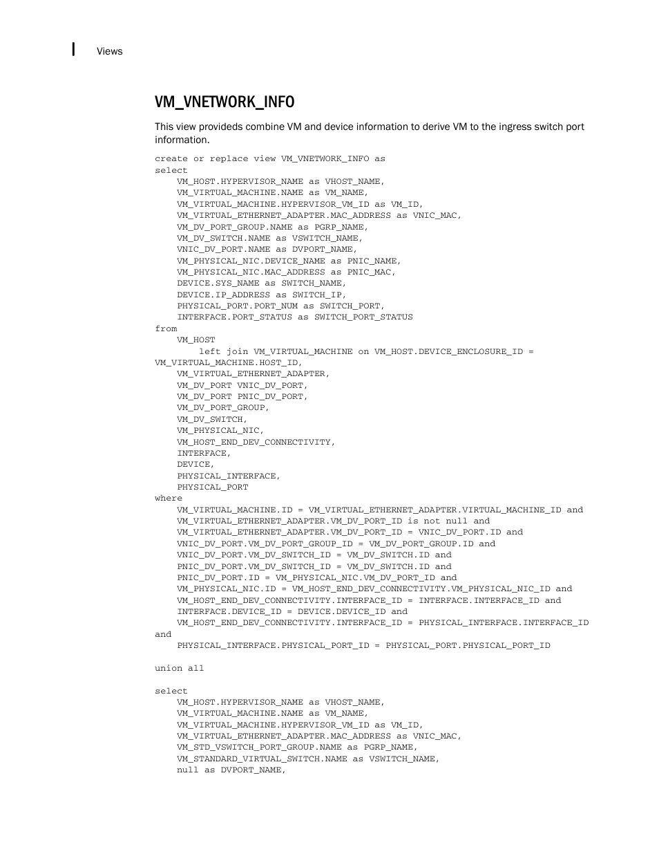 Vm_vnetwork_info | Brocade Network Advisor SAN + IP User Manual v12.3.0 User Manual | Page 2674 / 2702