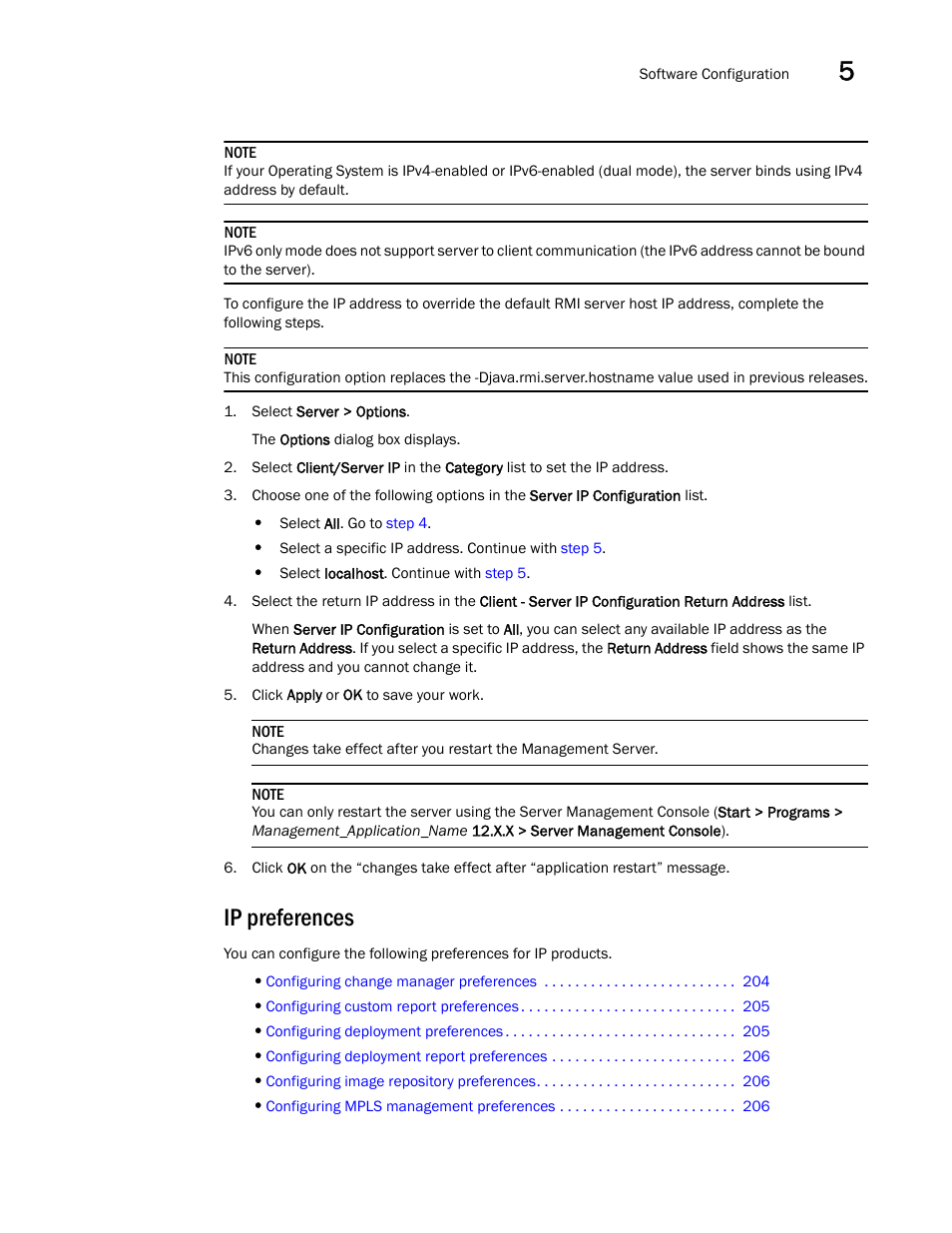 Ip preferences, Preferences | Brocade Network Advisor SAN + IP User Manual v12.3.0 User Manual | Page 273 / 2702