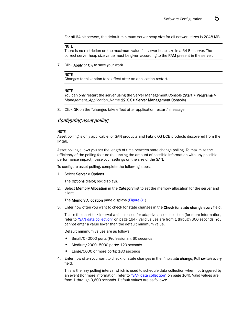 Configuring asset polling | Brocade Network Advisor SAN + IP User Manual v12.3.0 User Manual | Page 283 / 2702