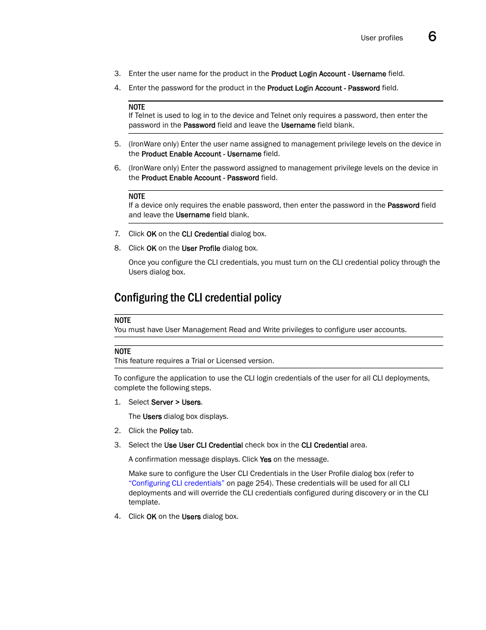 Configuring the cli credential policy | Brocade Network Advisor SAN + IP User Manual v12.3.0 User Manual | Page 327 / 2702