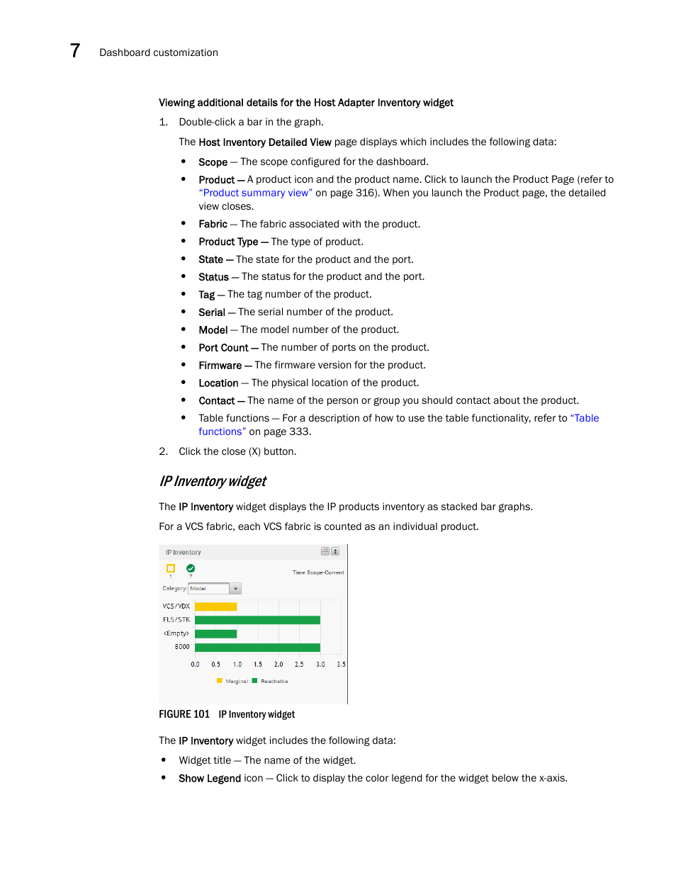 Ip inventory widget | Brocade Network Advisor SAN + IP User Manual v12.3.0 User Manual | Page 342 / 2702