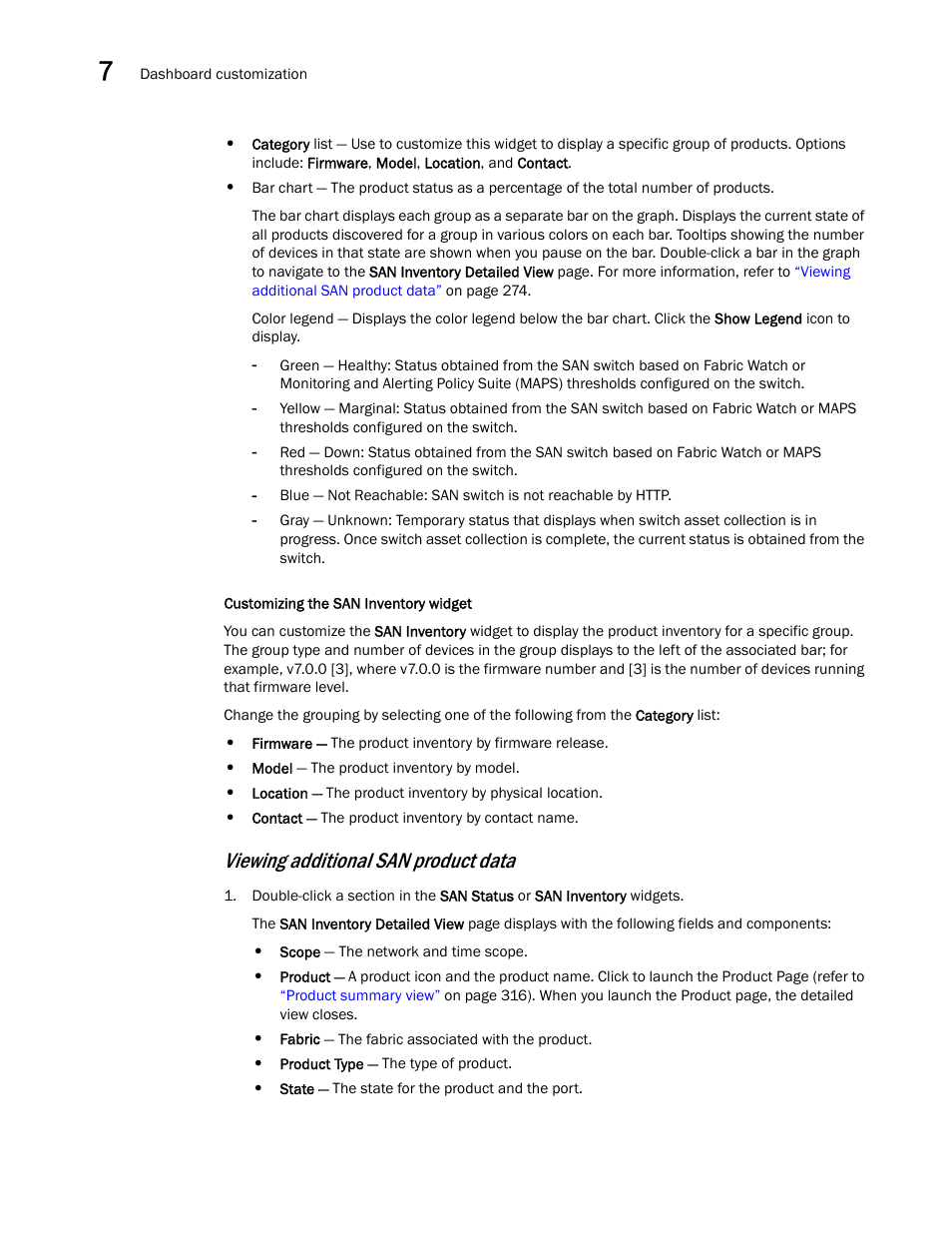 Viewing additional san product data | Brocade Network Advisor SAN + IP User Manual v12.3.0 User Manual | Page 346 / 2702