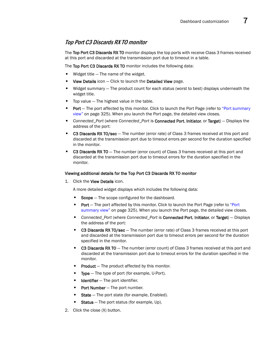 Top port c3 discards rx to monitor | Brocade Network Advisor SAN + IP User Manual v12.3.0 User Manual | Page 357 / 2702