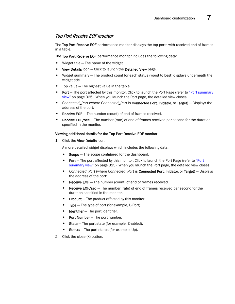 Top port receive eof monitor | Brocade Network Advisor SAN + IP User Manual v12.3.0 User Manual | Page 365 / 2702