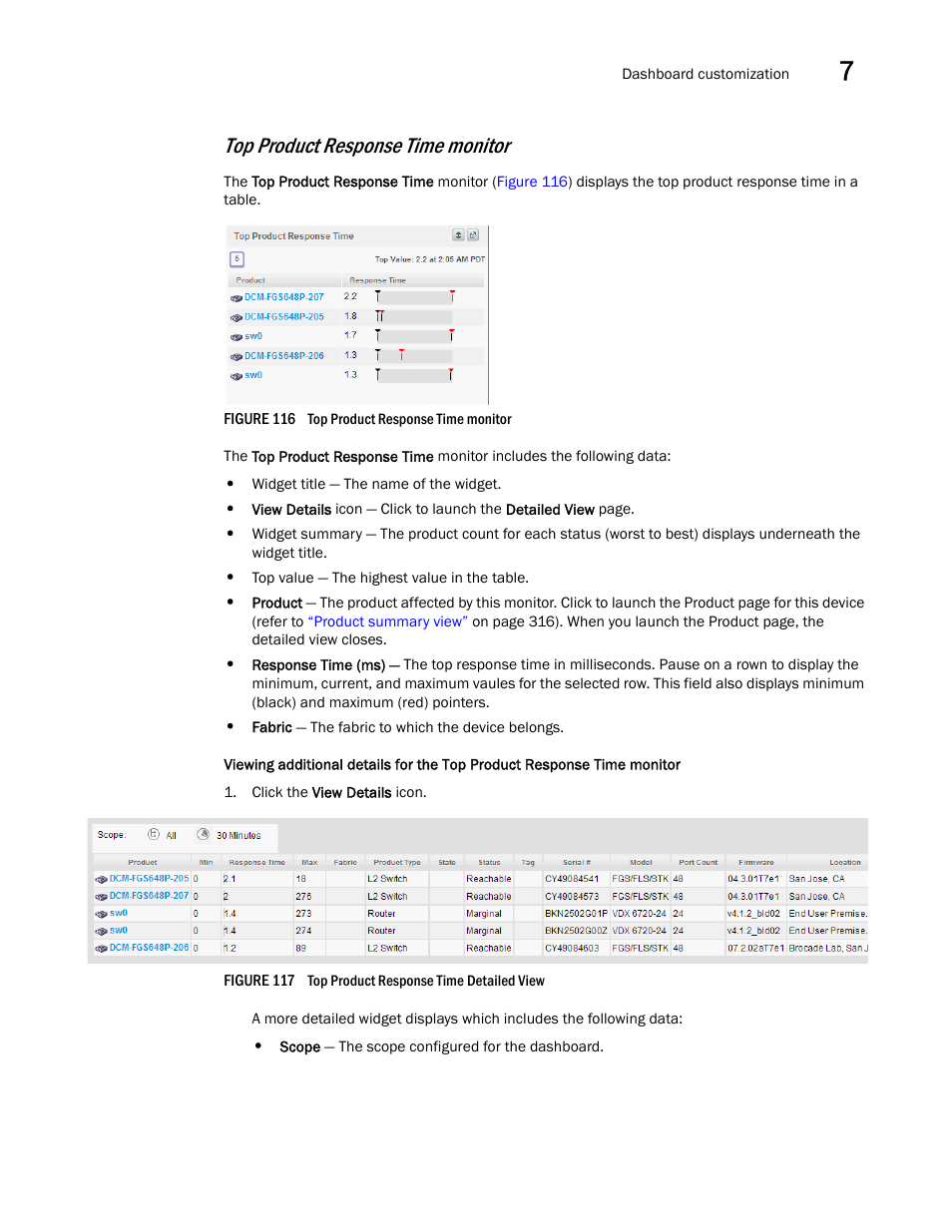 Top product response time monitor | Brocade Network Advisor SAN + IP User Manual v12.3.0 User Manual | Page 377 / 2702