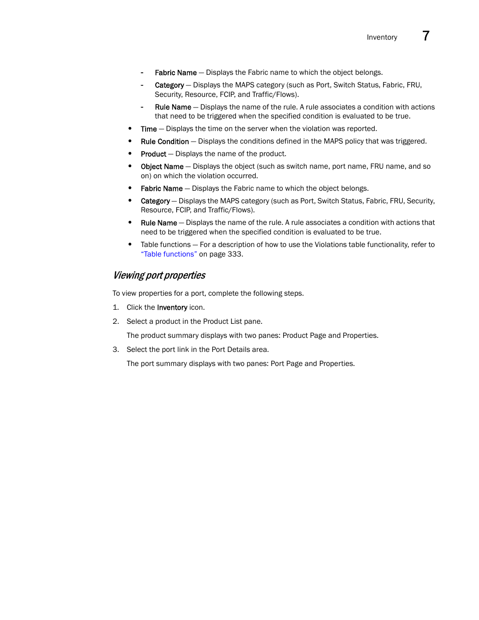 Viewing port properties | Brocade Network Advisor SAN + IP User Manual v12.3.0 User Manual | Page 401 / 2702