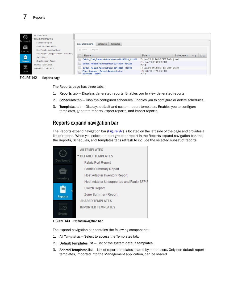 Reports expand navigation bar | Brocade Network Advisor SAN + IP User Manual v12.3.0 User Manual | Page 406 / 2702