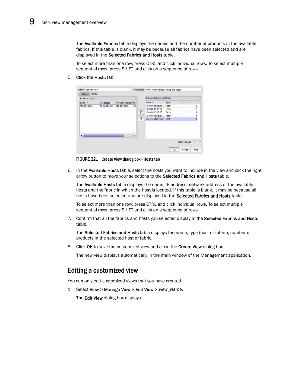 Editing a customized view | Brocade Network Advisor SAN + IP User Manual v12.3.0 User Manual | Page 574 / 2702