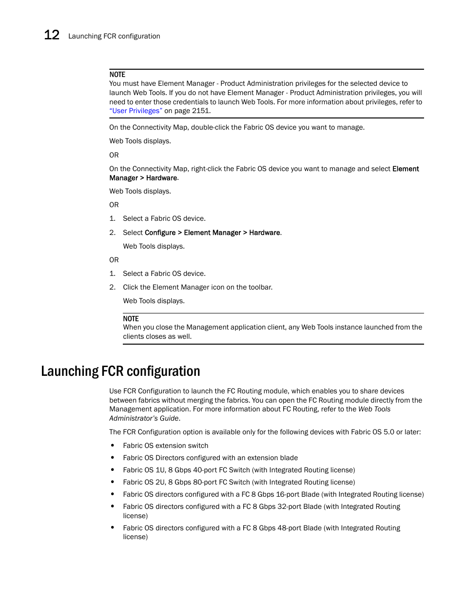 Launching fcr configuration | Brocade Network Advisor SAN + IP User Manual v12.3.0 User Manual | Page 646 / 2702