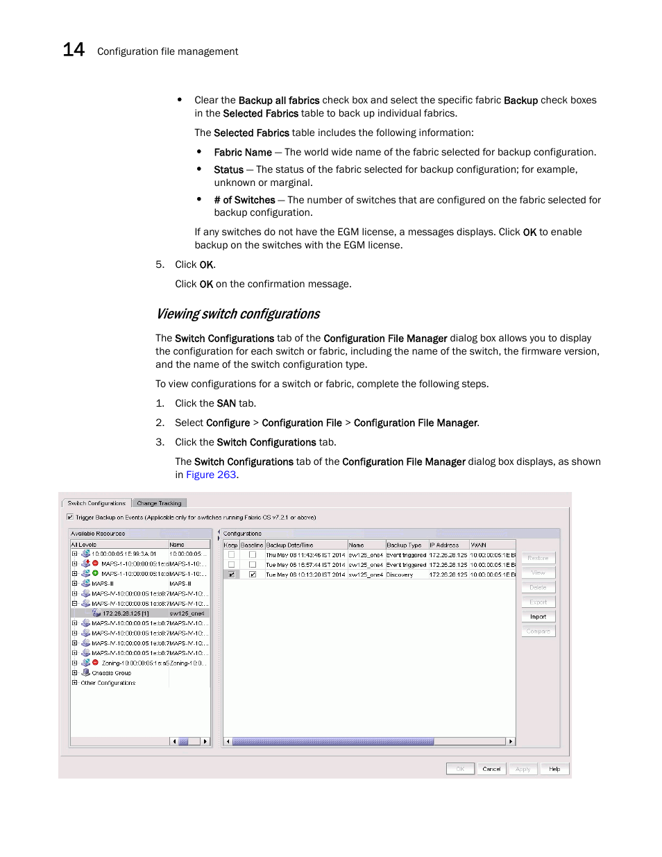 Viewing switch configurations | Brocade Network Advisor SAN + IP User Manual v12.3.0 User Manual | Page 710 / 2702